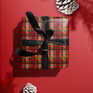Klassieke rode & groene Tartan Plaid Vrolijk Kerst Cadeaupapier