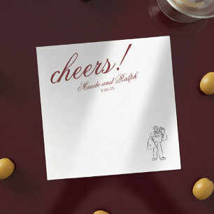 Klassieke rode juichen Elegante gepersonaliseerde  Servet