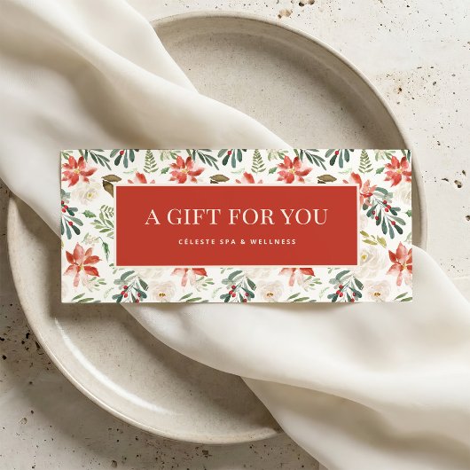 Klassieke Rode Kerstbloemen | Cadeaubon