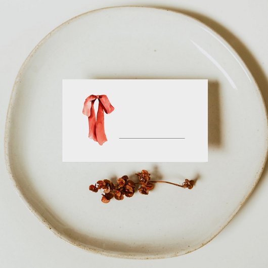 Klassieke rode kerstboog vulling plaatskaartje