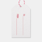 Klassieke rode kerstcadeautassen | Vrolijk kerstfe Cadeaulabel (Achterkant)