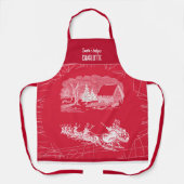 Klassieke Rode Kerstman Kerstmis Schort (Voorkant)