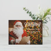 Klassieke Rode Kerstman Prettig Kerstfeest Feestdagenkaart (Staand voorkant)