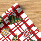 Klassieke Rode Kerstvakantie Inpakpapier Vel