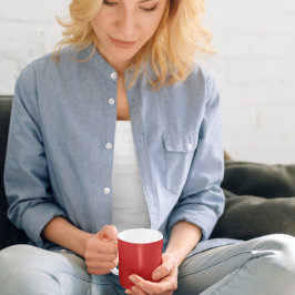 Klassieke rode koffie Mok