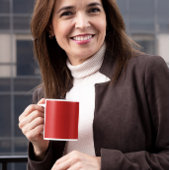 Klassieke rode koffie Mok