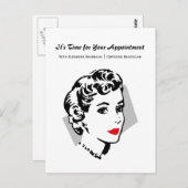 Klassieke Rode Lips Woman Salon Appointinder Briefkaart (Voorkant / Achterkant)
