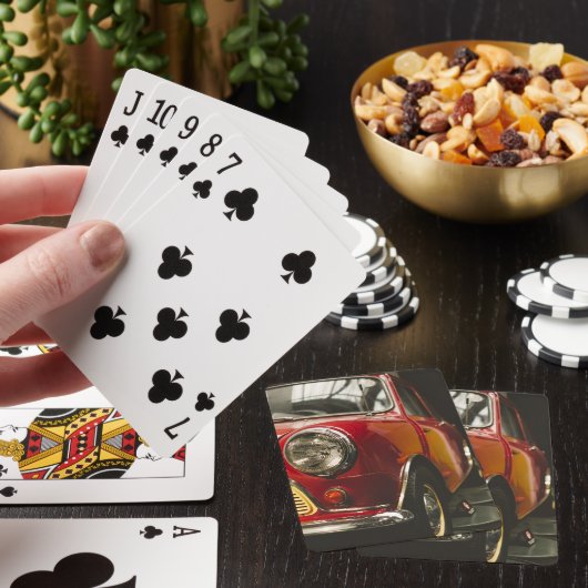 Klassieke rode minibus pokerkaarten (Insitu)