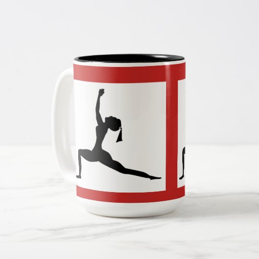 Klassieke rode Mok/kleuren/Koffiebeker (15 OZ) Tweekleurige Koffiemok (Voorkant links)