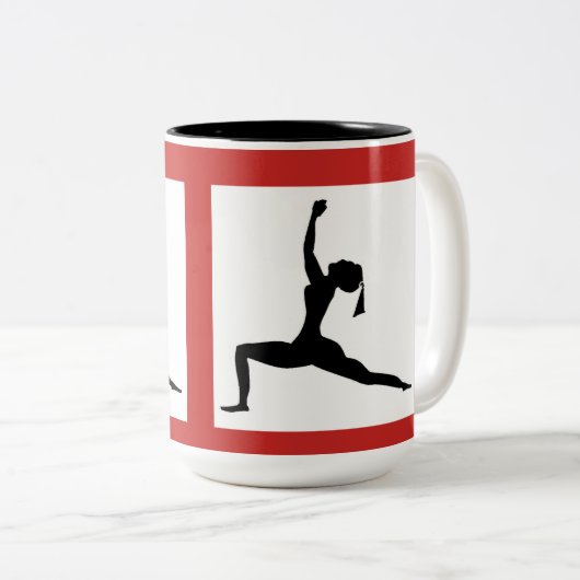 Klassieke rode Mok/kleuren/Koffiebeker (15 OZ) Tweekleurige Koffiemok (Voorkant rechts)