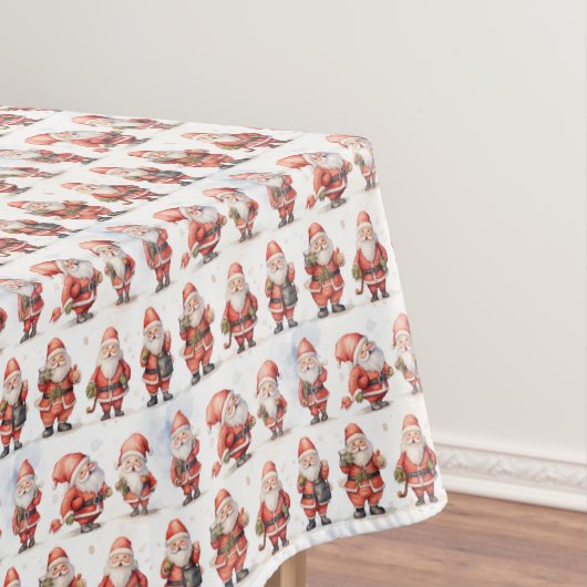 Klassieke rode outfit grappige Kerstman Kerstmis Tafelkleed (Voorbeeld)