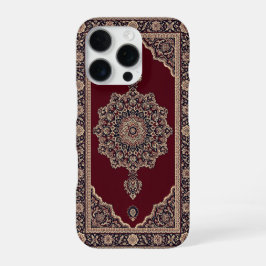 Klassieke rode Perzische tapijttelefoonhoes – Roya iPhone 16 Pro Hoesje