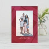 Klassieke rode plaid eenvoudige verticale Kerstmis Feestdagenkaart (Staand voorkant)