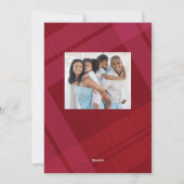 Klassieke rode plaid eenvoudige verticale Kerstmis Feestdagenkaart (Achterkant)