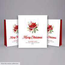 Klassieke Rode Poinsettia Kerstcadeautas