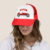 Klassieke rode raceauto kinderen trucker pet (In situ)