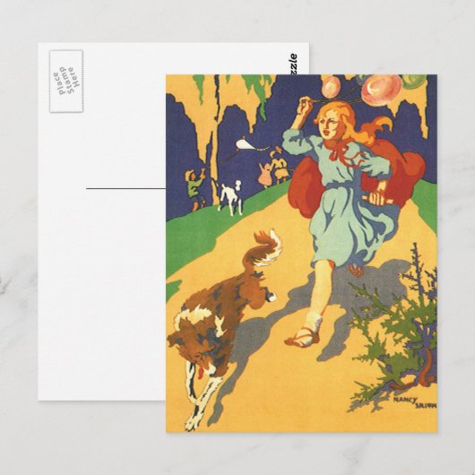 Klassieke Rode Ridderkapje op een Verjaardagsfeest Briefkaart (Voorkant / Achterkant)