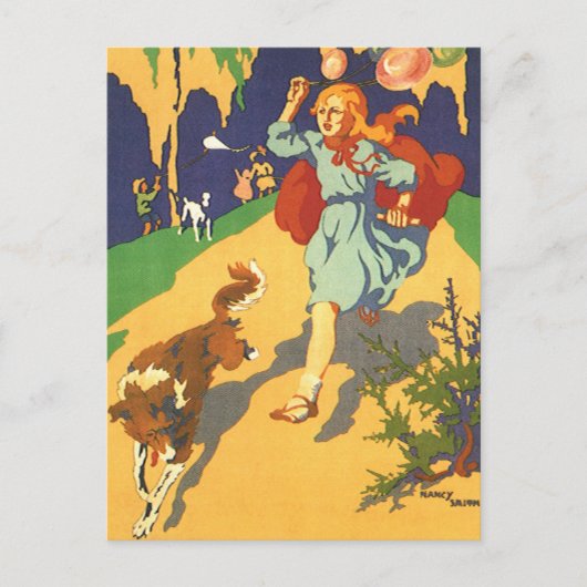 Klassieke Rode Ridderkapje op een Verjaardagsfeest Briefkaart (Voorkant)