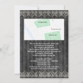 Klassieke Rode Roos op het uitnodigen van het Vell Kaart (Achterkant)