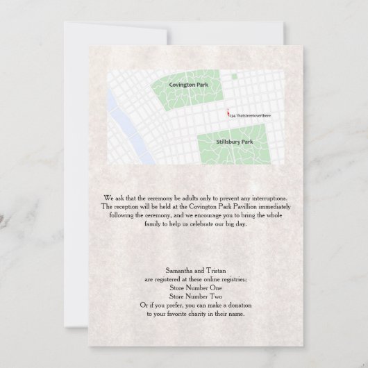 Klassieke Rode Roos op het uitnodigen van het Vell Kaart (Achterkant)