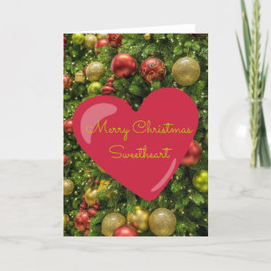 Klassieke Rode Roos Sweetheart Kerstmis Feestdagen Kaart