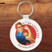 Klassieke rode ROSIE DE RIVETER Sleutelhanger (Voorkant)
