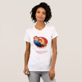 Klassieke rode ROSIE DE RIVETER T-shirt (Voorkant volledig)
