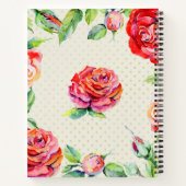 Klassieke rode rozen gouden trouw bruidsdouche chi notitieboek (Achterkant)