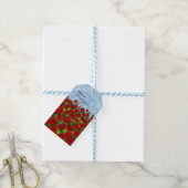 Klassieke rode rozentuin Romantische naam Cadeaulabel (Met Touw)