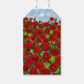 Klassieke rode rozentuin Romantische naam Cadeaulabel (Achterkant)