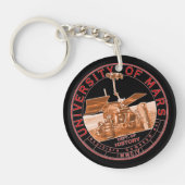 Klassieke Rode Sinaasappel Logo Mars University Sleutelhanger (Voorkant)