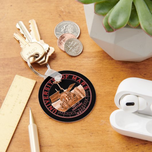 Klassieke Rode Sinaasappel Logo Mars University Sleutelhanger (Bureau)