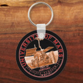 Klassieke Rode Sinaasappel Logo Mars University Sleutelhanger (Voorkant)