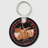 Klassieke Rode Sinaasappel Logo Mars University Sleutelhanger (Achterkant)