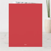 Klassieke Rode Sneeuwman Familie Kerstmis Kaart (Achterkant)