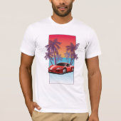 Klassieke rode sportauto t-shirt (Voorkant)