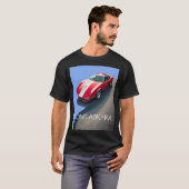 Klassieke RODE sportwagen T-shirt (Voorkant volledig)