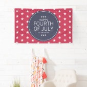 Klassieke rode sterren vierde juli onafhankelijkhe spandoek (Insitu)