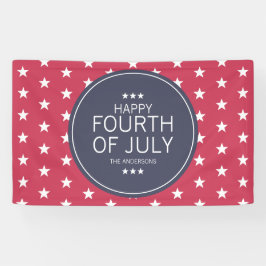 Klassieke rode sterren vierde juli onafhankelijkhe spandoek