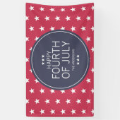 Klassieke rode sterren vierde juli onafhankelijkhe spandoek (Verticaal)
