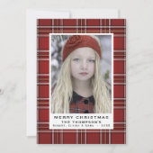 Klassieke rode stip | Holiday-foto Feestdagenkaart (Voorkant)