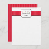 Klassieke rode strepen van het bureau van kantoorb kaart (Voorkant / Achterkant)