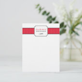 Klassieke rode strepen van het bureau van kantoorb kaart (Staand voorkant)