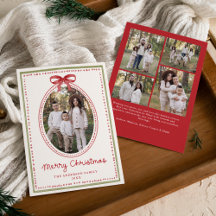 Klassieke Rode Strik Crème Kerst 5 Foto