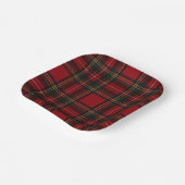 Klassieke rode tartan geruite bord (Gebogen)