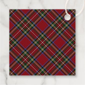Klassieke Rode Tartan Holiday Simmer Pot Kit Bedankjes Labels (Achterkant)
