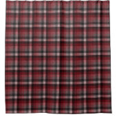 Klassieke rode Tartan Plaid. Douchegordijn (Voorkant)