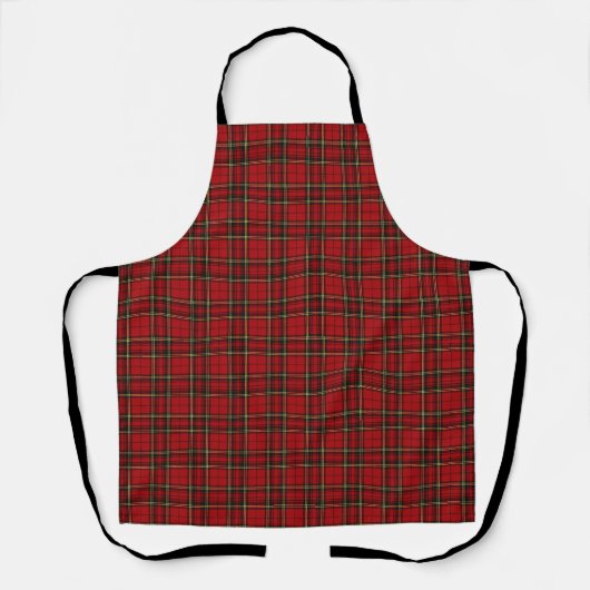 Klassieke Rode Tartan Schotse Ruit Schort (Voorkant)