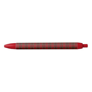 Klassieke Rode Tartan Schotse Ruit Zwarte Inkt Pen