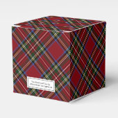 Klassieke rode tartan vakantie bedankdoosjes (Voorkant Zijde)